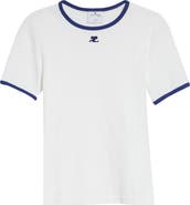 Courrèges Contrast Trim Logo T-Shirt