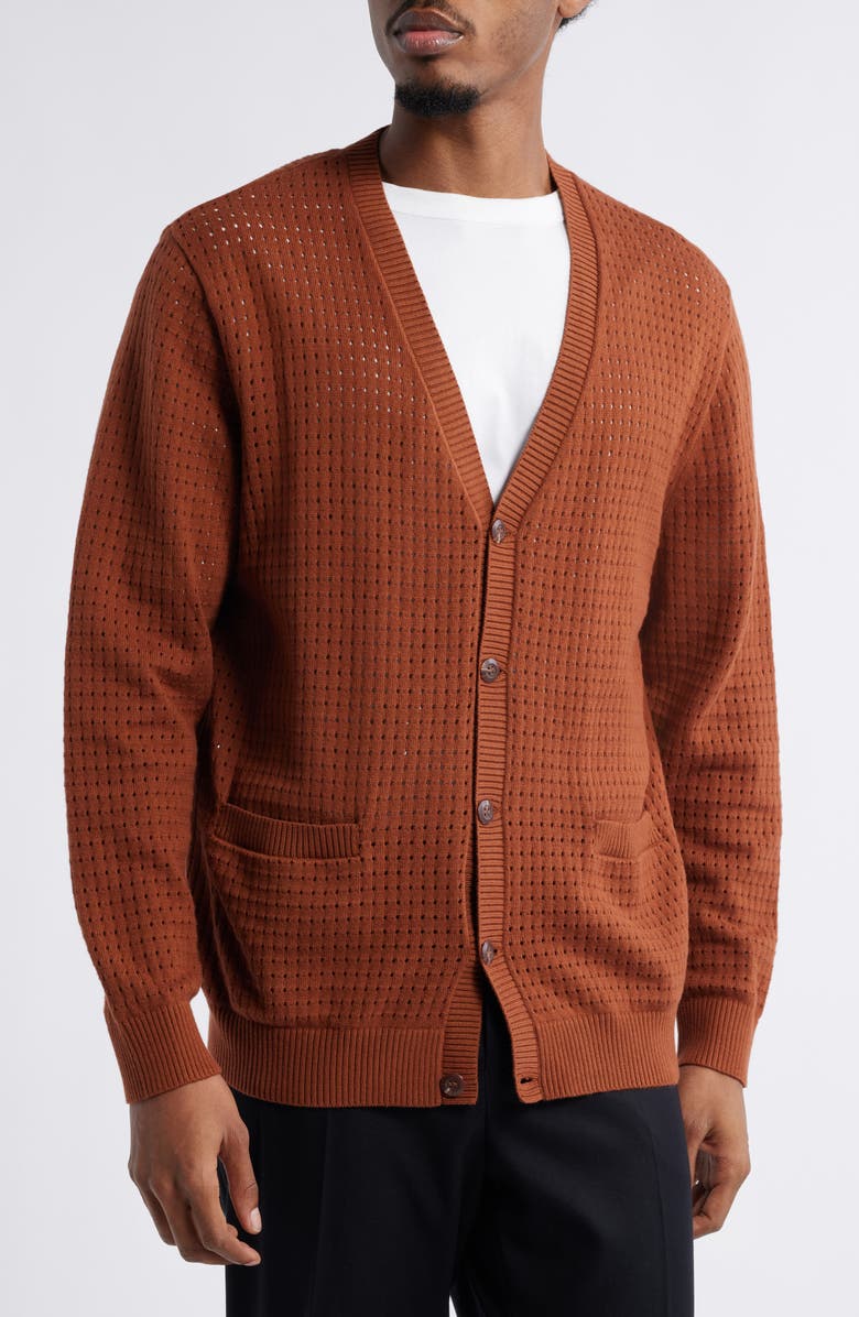 Vans Griffin Cotton Pointelle Cardigan, Alternate, color, 