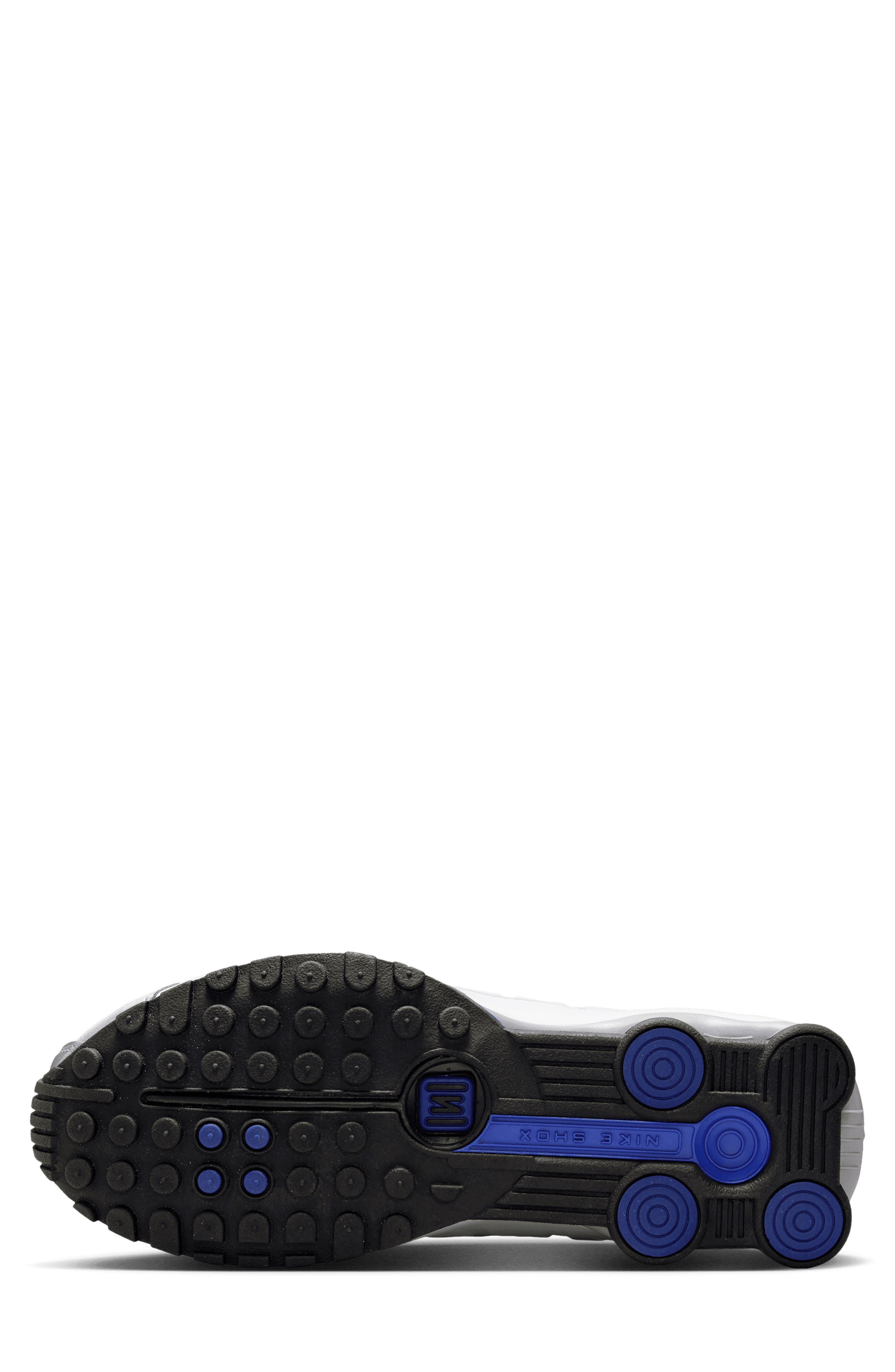 Shox R4 Sneaker, Alternate, color, WHITE/ METALLIC SILVER