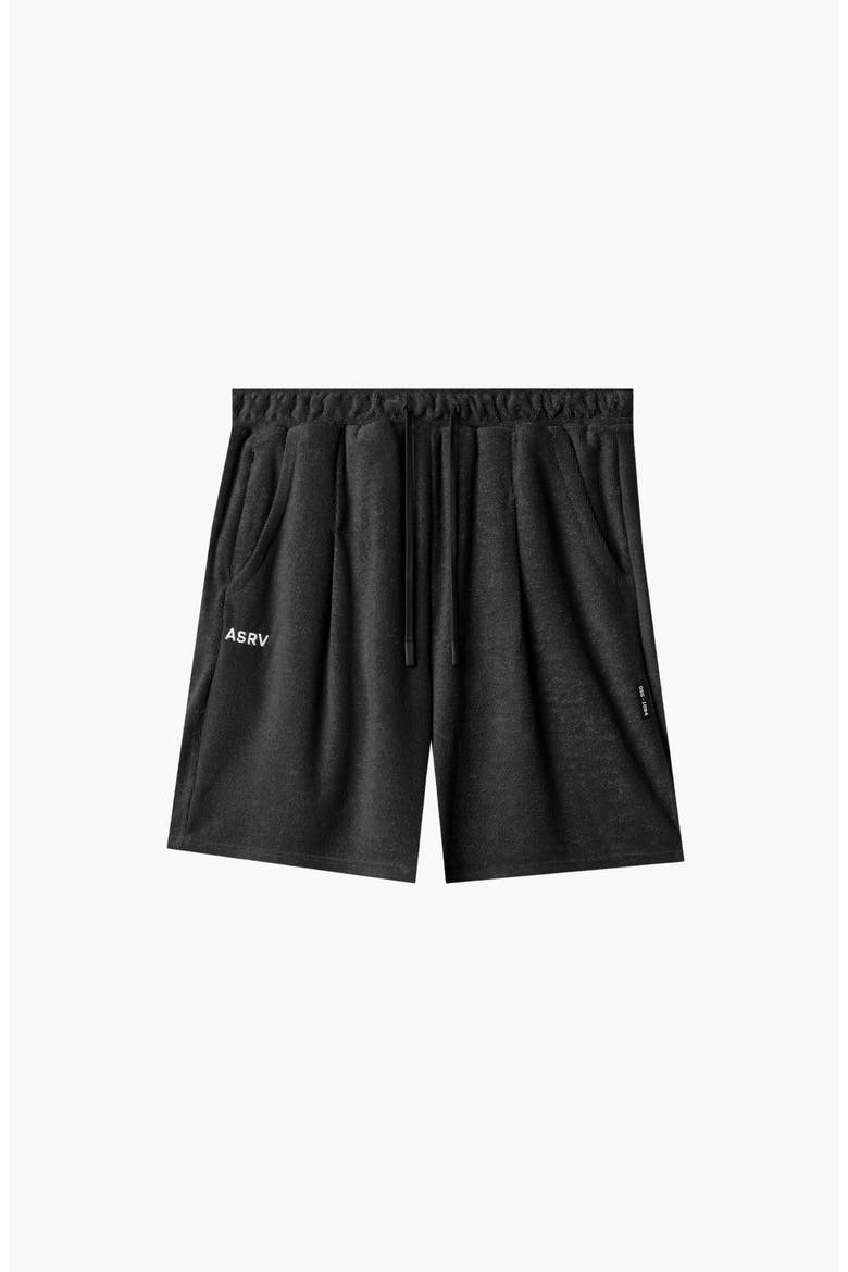 Towel Terry Relaxed Short, Alternate, color, Black