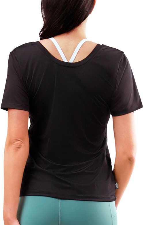 Uv Skinz Short Sleeve Reverse Neck Tee In Black
