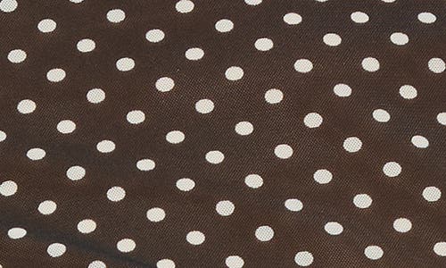 Alice And Olivia Tess Crewneck Tee In Black With White Dots