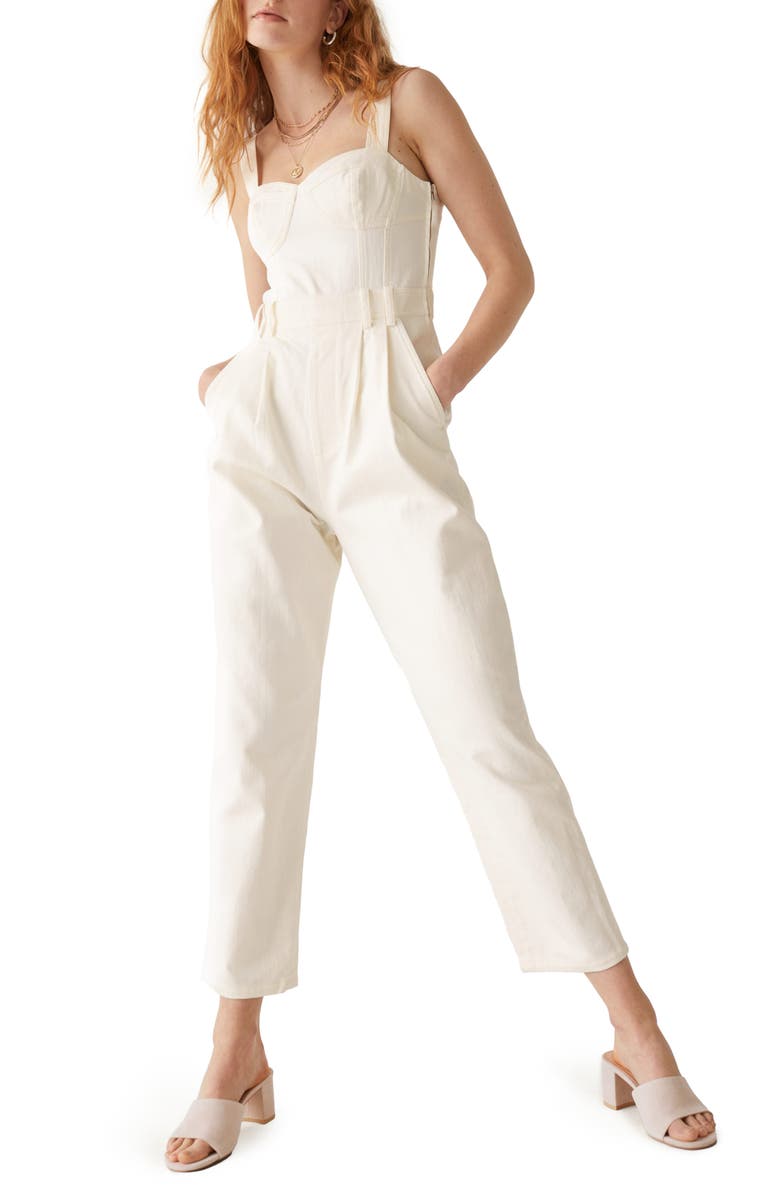 & Other Stories Bustier Cotton Jumpsuit, Main, color, 