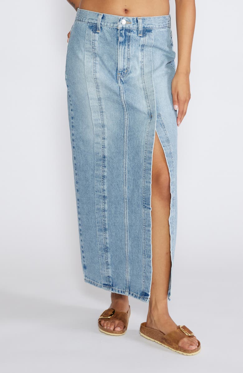 ÉTICA Ingrid Side Slit Denim Skirt, Alternate, color,