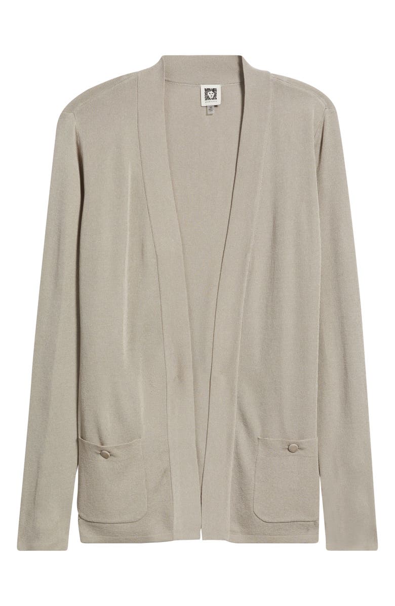 Anne Klein Malibu Open Front Cardigan, Main, color, Porcini