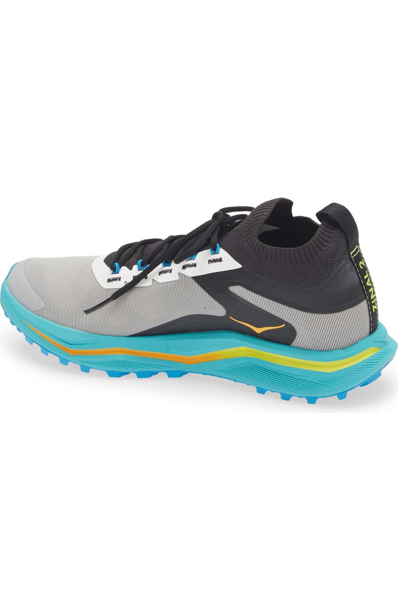 HOKA Zinal Trail Running Shoe, Alternate, color, Black / Ceramic