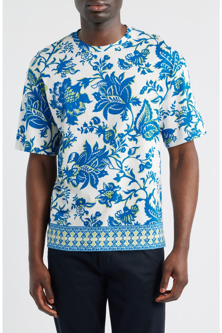 Soho Floral T-Shirt, Main, color, STAMPA F.DO BIANCO