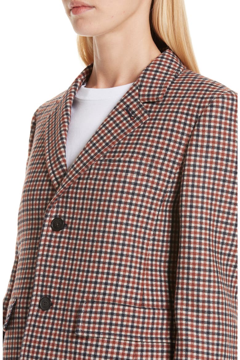 Check Stretch Wool Blazer, Alternate, color, 6564-BROWN/ NAVY