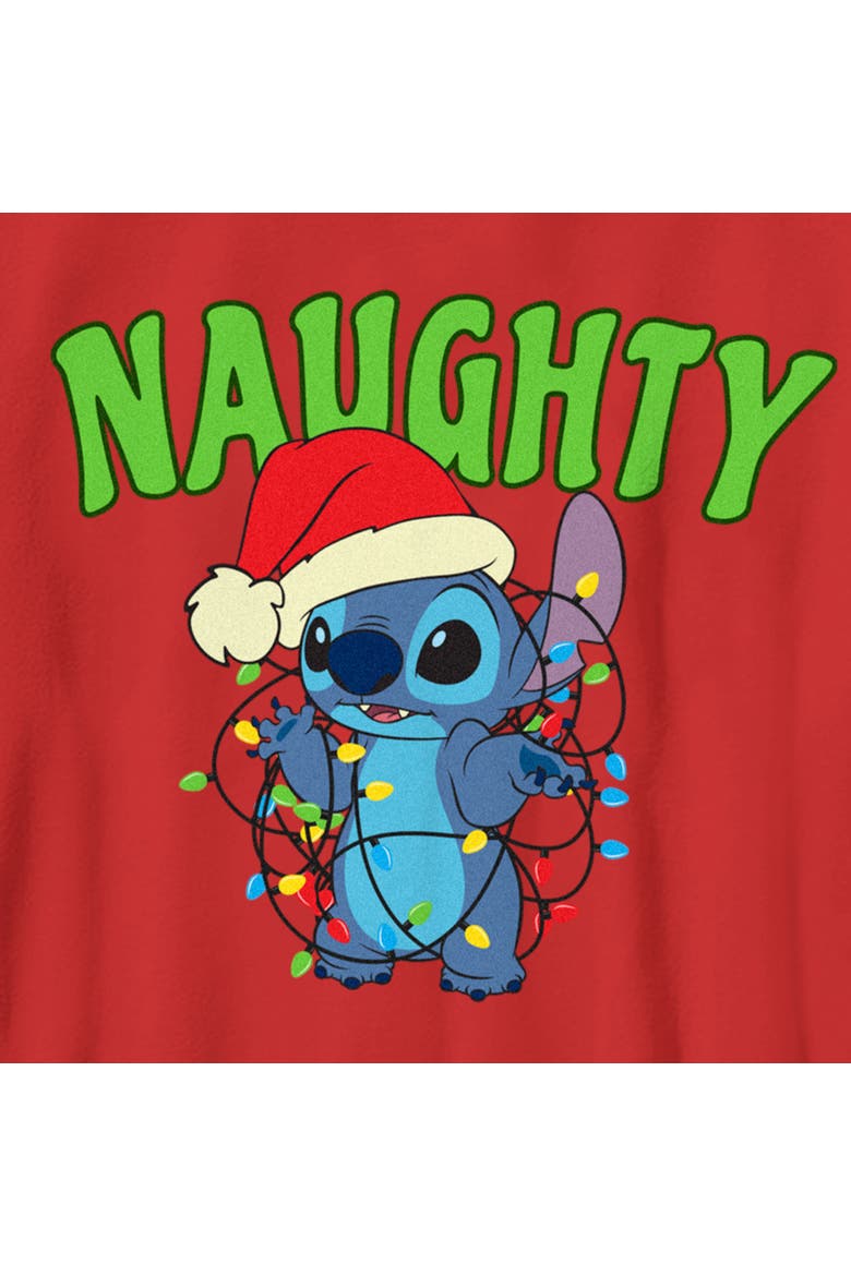 Boy's Lilo & Stitch Christmas Naughty Stitch  Graphic T-Shirt, Alternate, color, Red