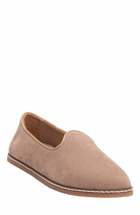 Istanbul Suede Leather Slip On Flats (Women)