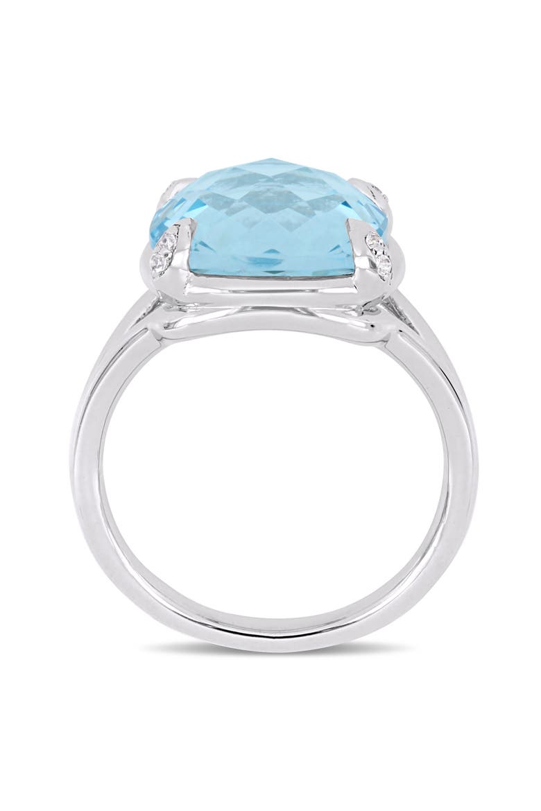 Blue & White Topaz Cocktail Ring, Alternate, color, Topaz