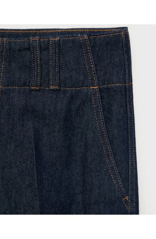 Mango Wide Leg Trouser Jeans In Blue