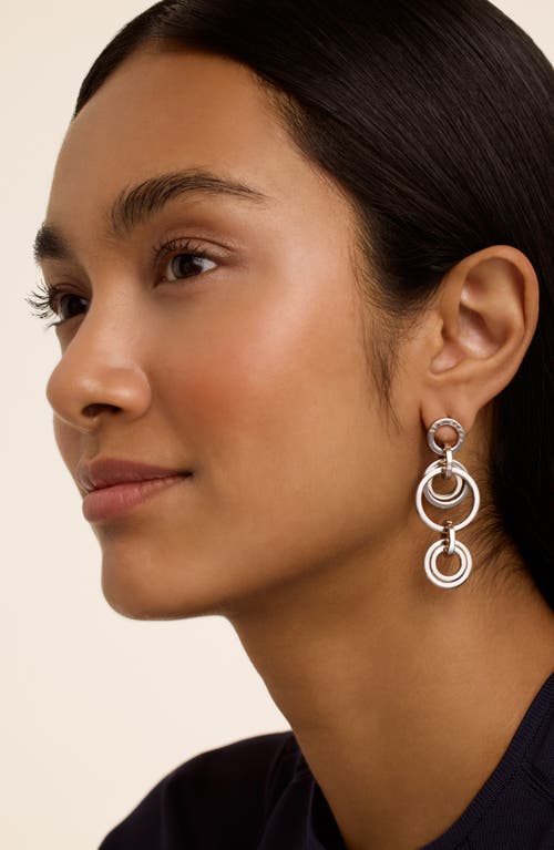 Ted Baker Huliet Multi Hoop Drop Earrings In Silver Tone/plain Metal