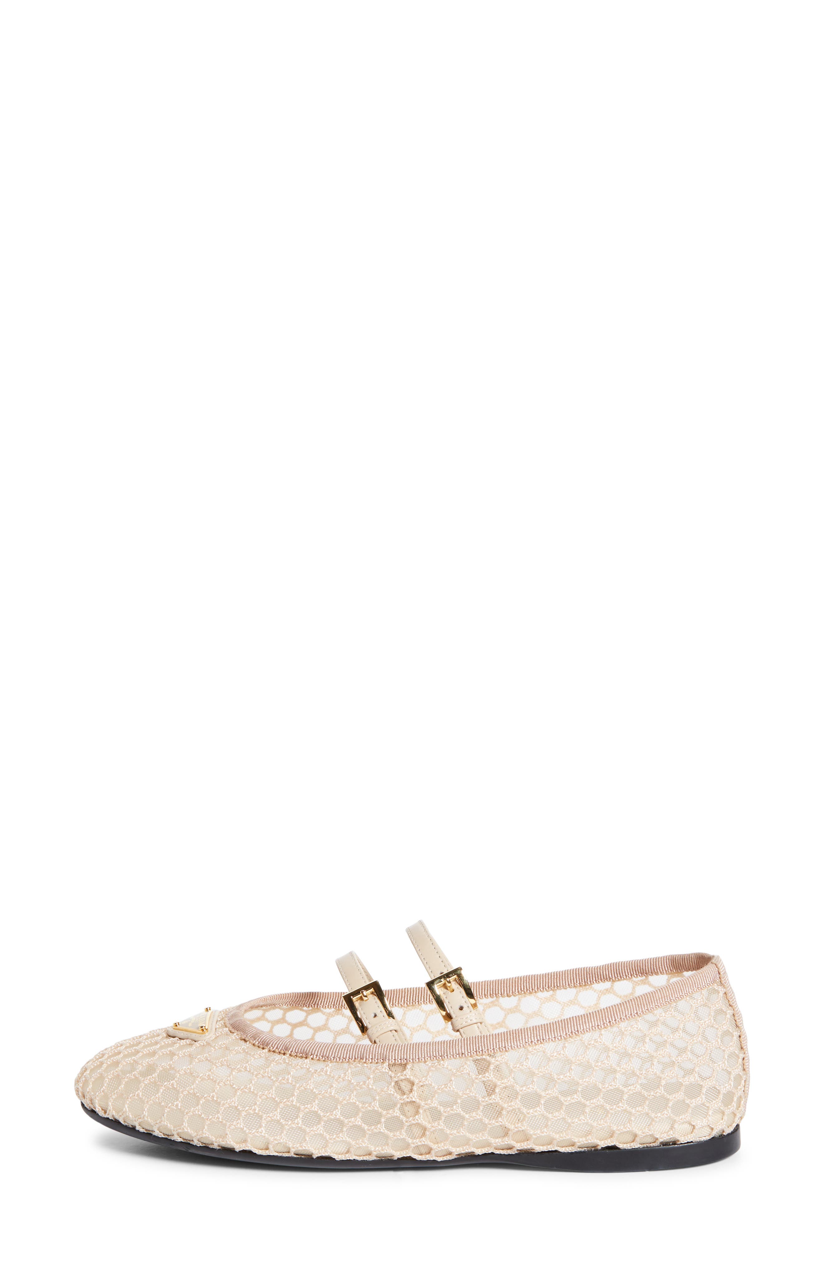 Ballerine Mesh Mary Jane Flat, Alternate, color, TRAVERTINO