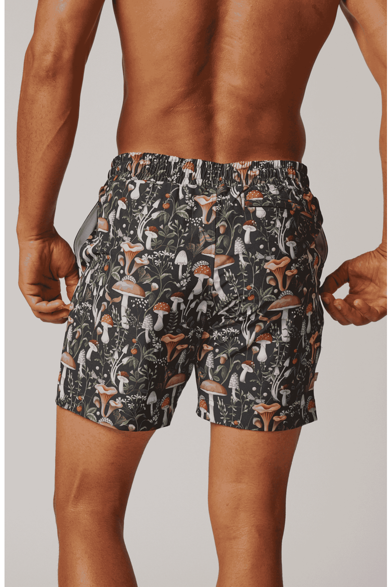 Magic Garden Swim Trunk, Alternate, color, Dark Forest