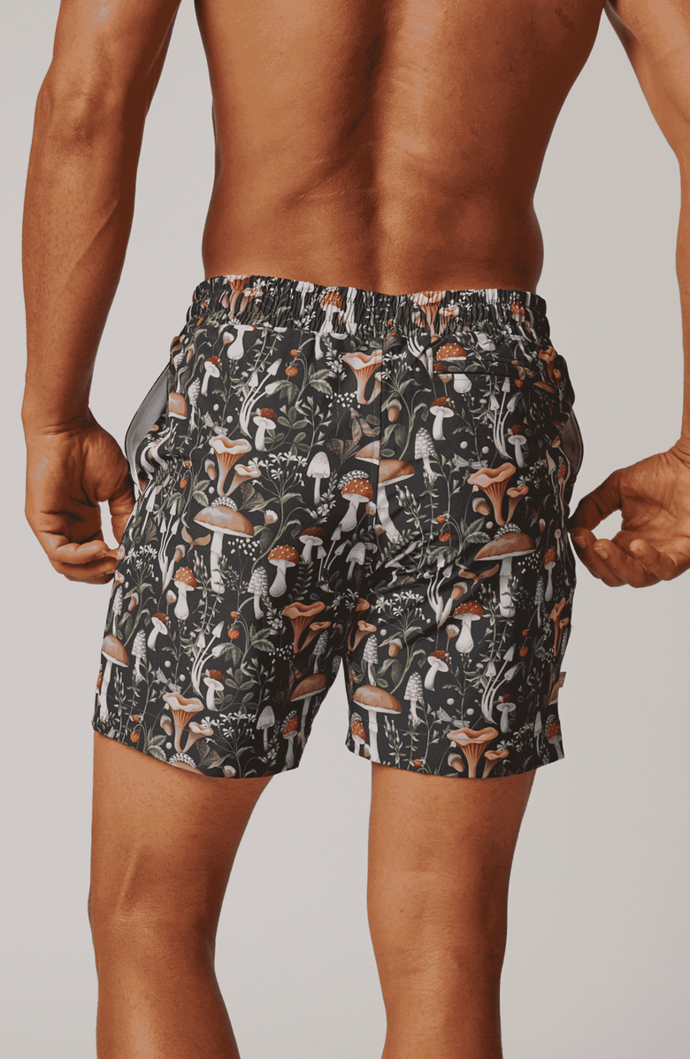 LEISURE LAB Magic Garden Swim Trunk, Alternate, color, Dark Forest