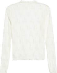 Treasure & Bond Sheer Lace Top