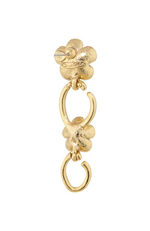 Oscar De La Renta Crystal Flower O Drop Earrings In Pink
