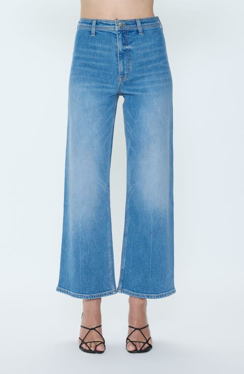 Penny Crop High Waist Wide Leg Jeans