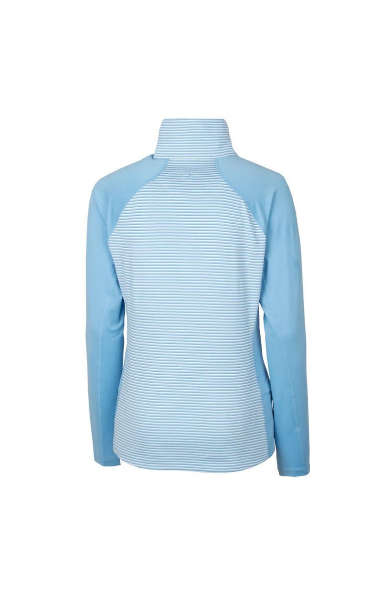 Cutter & Buck Women's Cutter & Buck  Powder Blue Akron RubberDucks Forge DryTec Tonal Stripe Stretch Half-Zip Top, Alternate, color, 