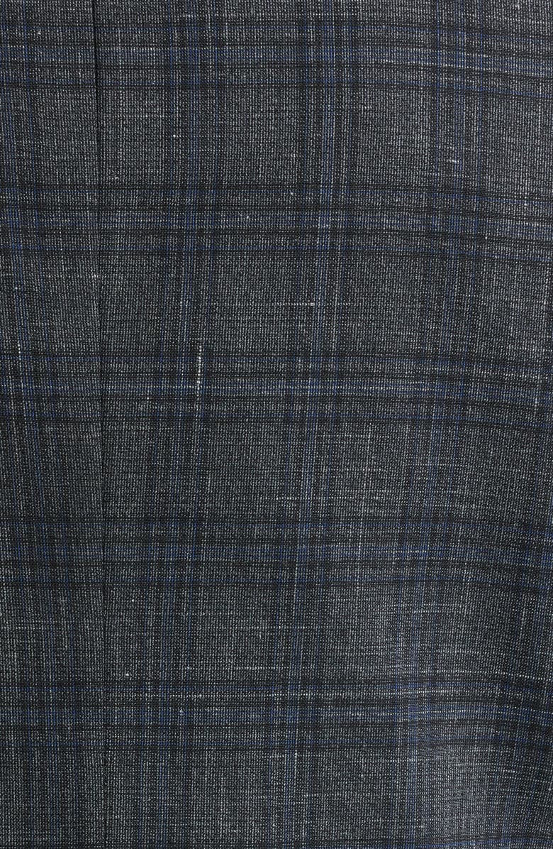 Peter Millar Hyperlight Soft Micro Houndstooth Wool & Silk Blend Sport Coat, Alternate, color, Charcoal