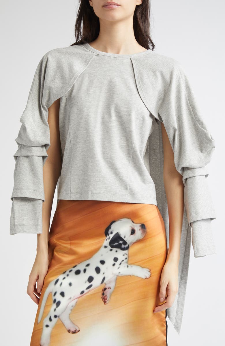 Ashley Williams Wing Heathered Cotton Top, Alternate, color, 