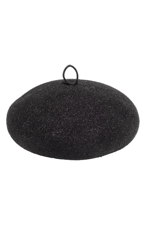 Faye Glitter Wool Beret
