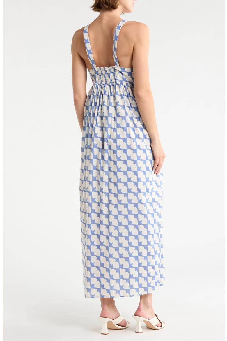 Square Neck Maxi Dress, Alternate, color, BLUE- IVORY AZAR GEO