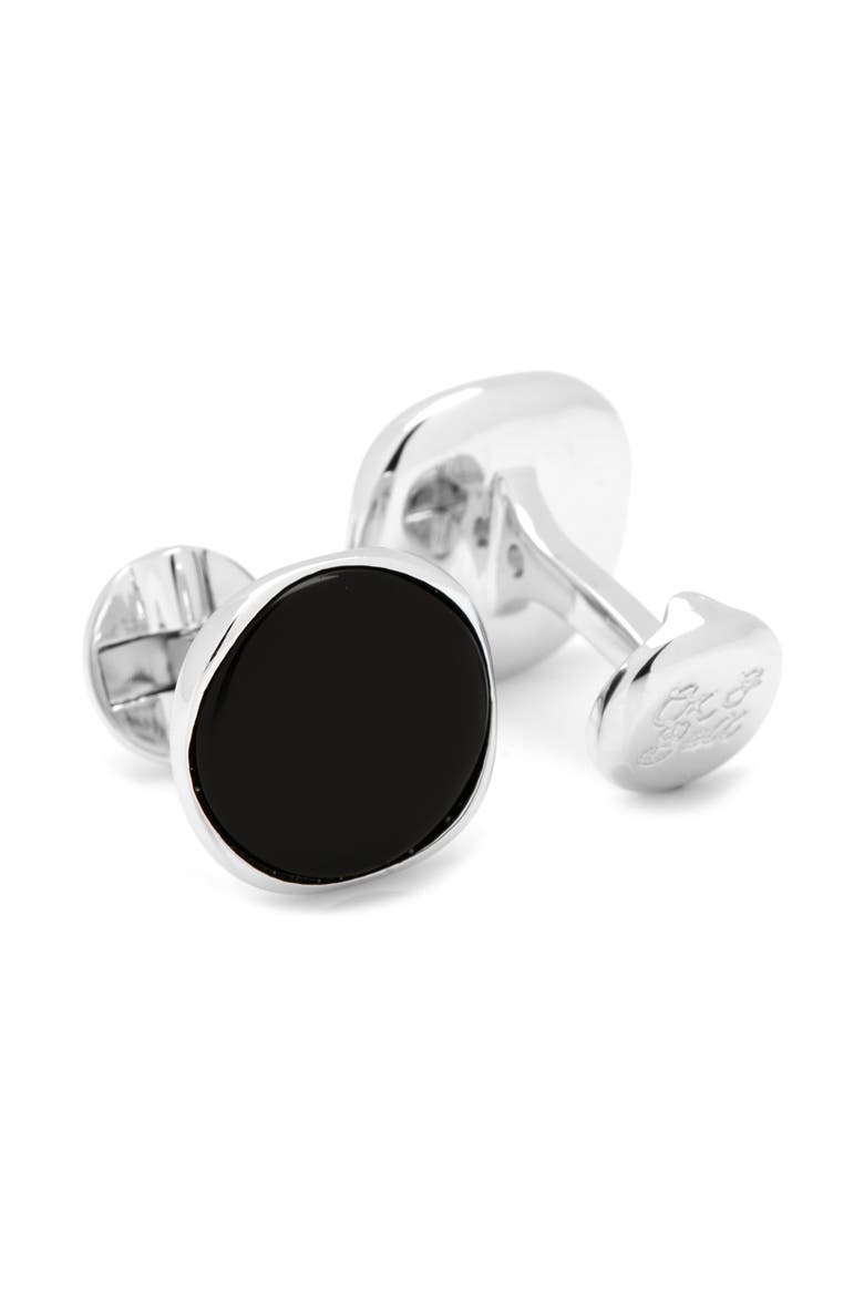 Formal Onyx Cuff Links & Studs Set, Alternate, color, BLACK