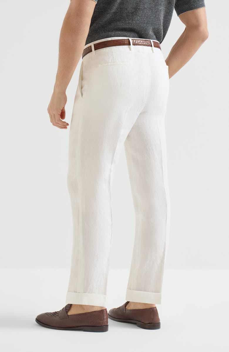 Brunello Cucinelli Gabardine garment dyed trousers, Alternate, color, Snow