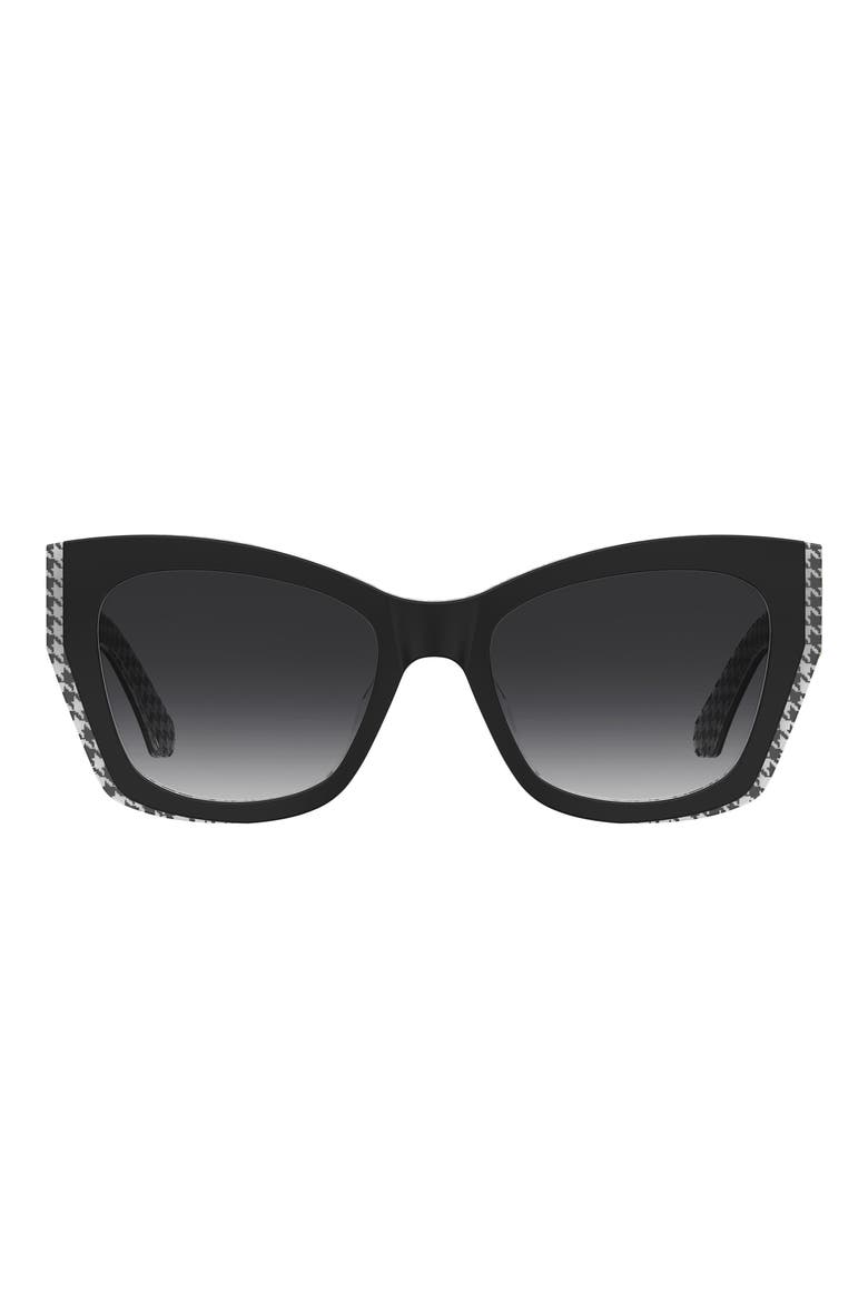 jayda 53mm gradient cat eye sunglasses, Main, color, BLACK WHITE/ DARK GREY SF