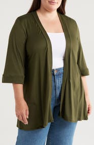 24seven Comfort Apparel Open Front Cardigan
