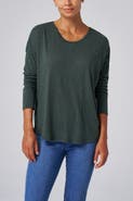 Franne Golde Slub Jersey Relaxed Long Sleeve Tee