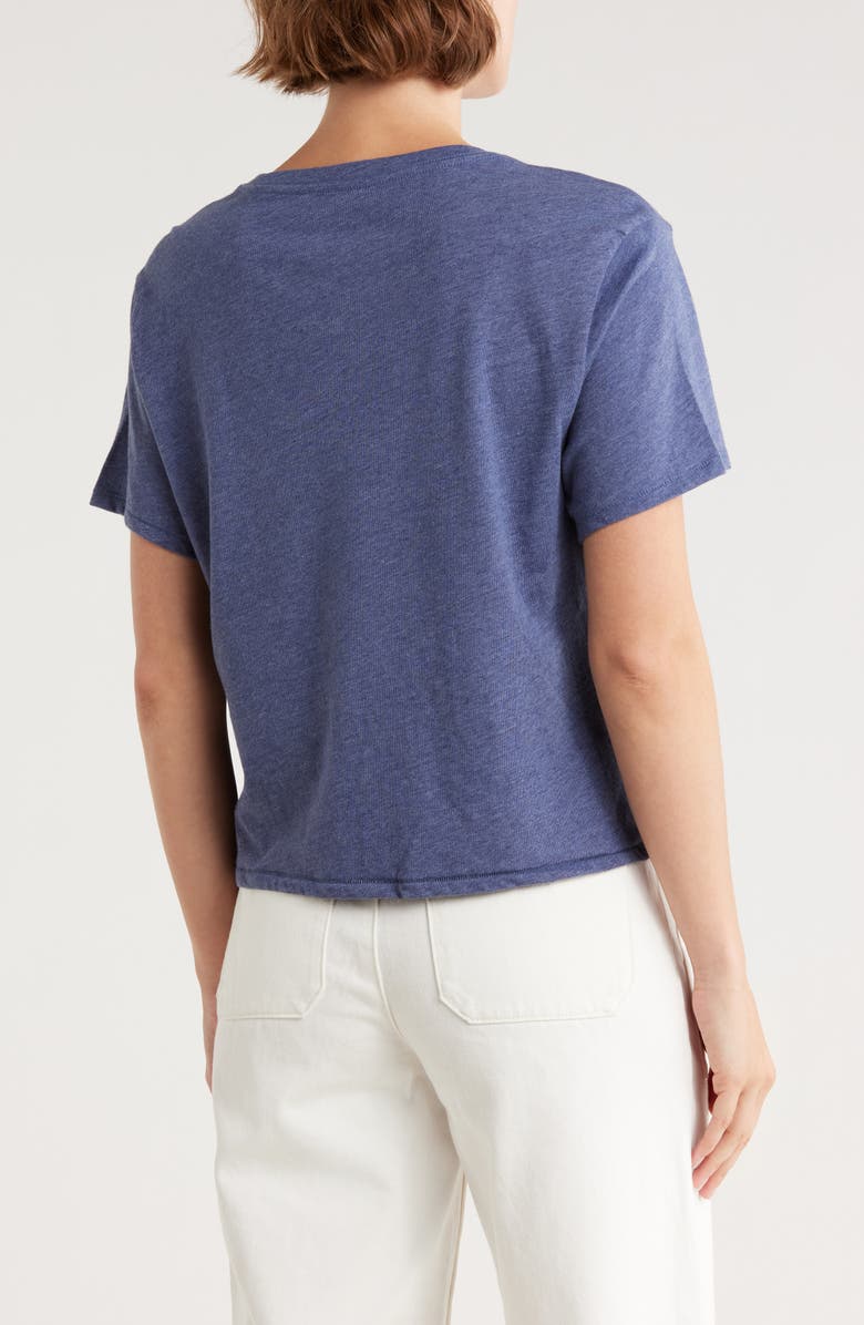 Lucky Brand Game Day Crop Graphic T-Shirt, Alternate, color, Black Iris