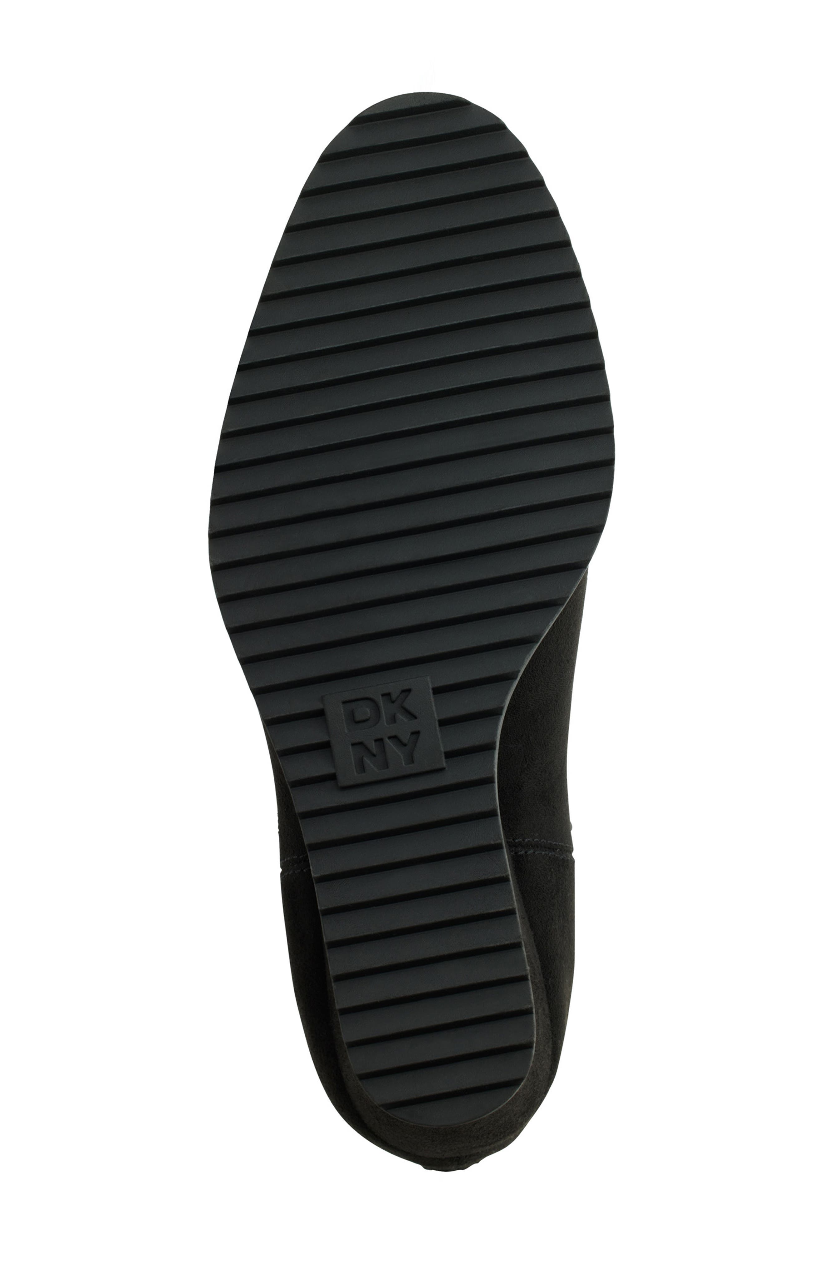 DKNY Powell Faux Shearling Wedge Bootie, Alternate, color, Blk - Black