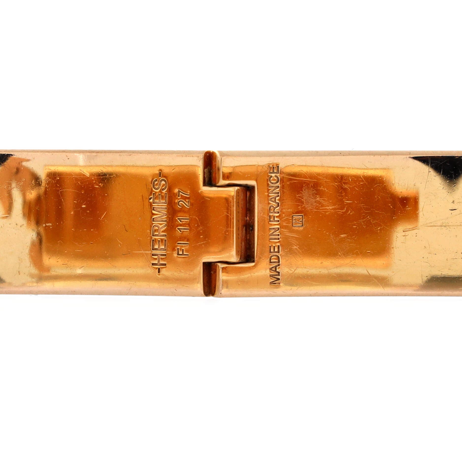 Clic H Bracelet Enamel Narrow, Alternate, color, White