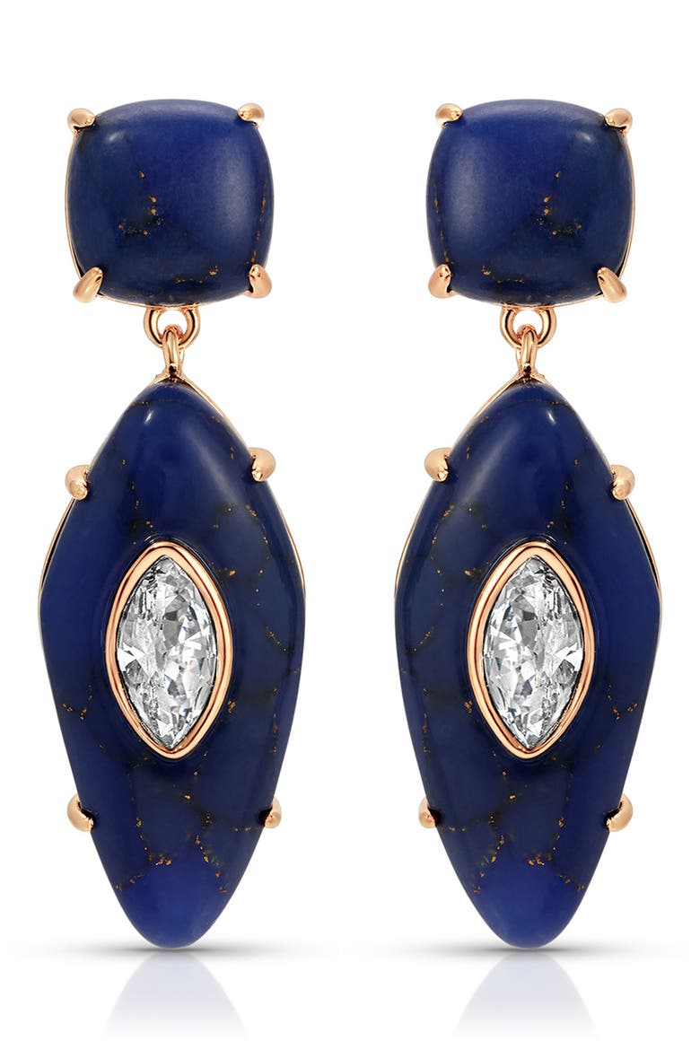 Desert Stone Drop Earrings, Alternate, color, LAPIS