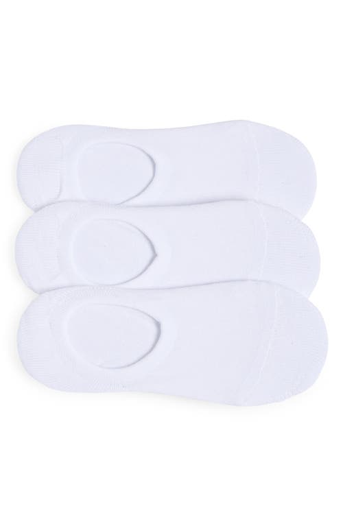 Nordstrom 3-Pack Everyday No-Show Socks in White 