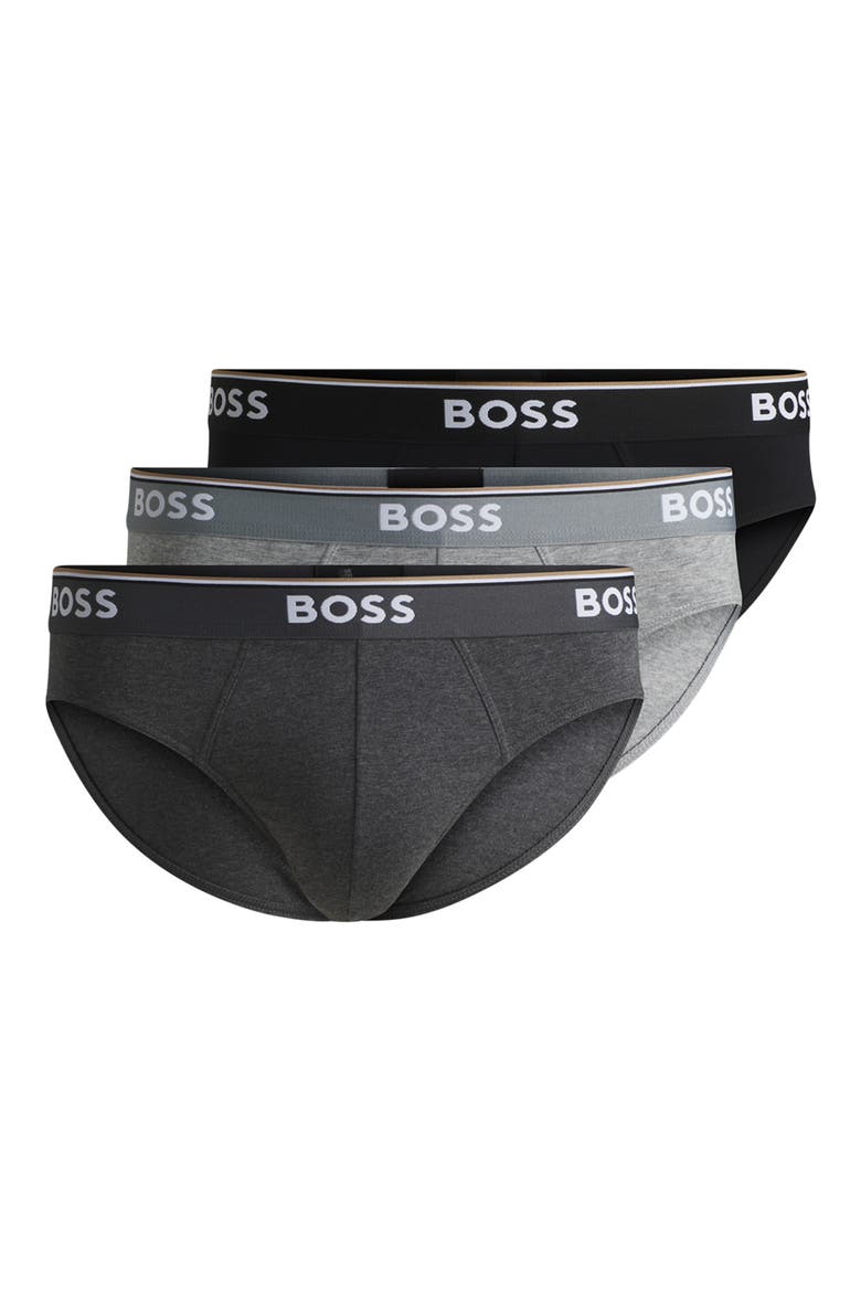 Assorted 3-Pack Power Stretch Cotton Briefs, Alternate, color, OPEN GY