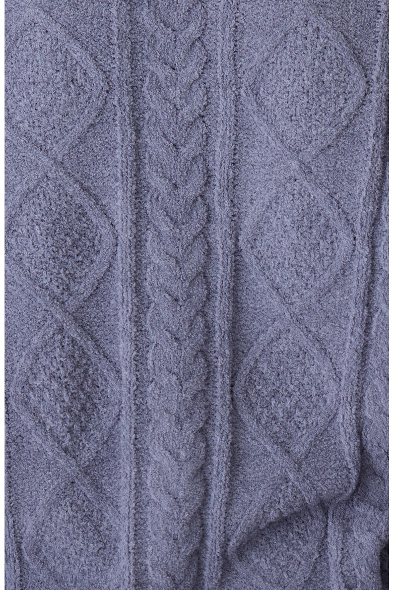 Mixed Cable Stitch V-Neck Sweater, Alternate, color, CHARCOAL