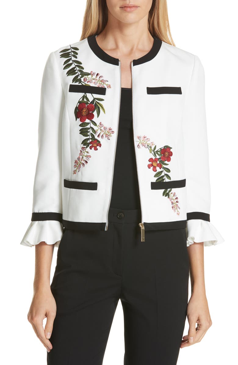 Ted Baker London Aimmii Embroidered Jacket | Nordstrom