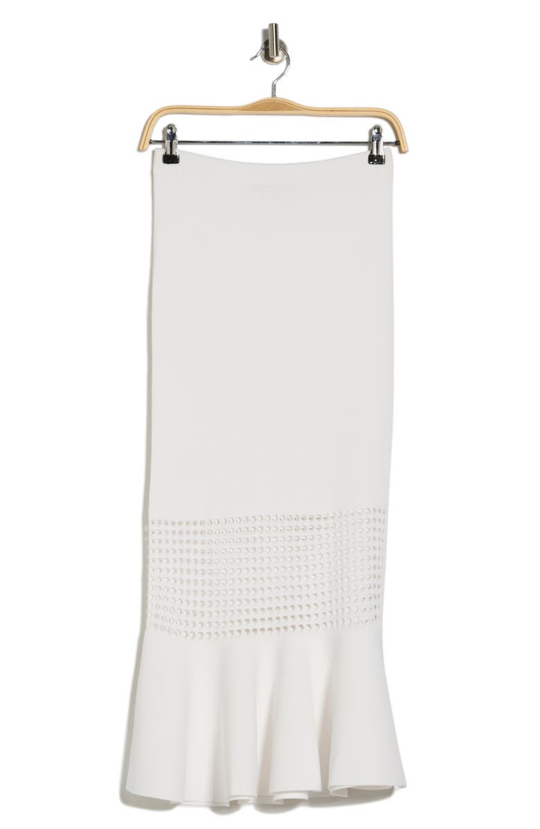 Diane von Furstenberg Georgia Eyelet Sweater Skirt, Main, color, Ivory