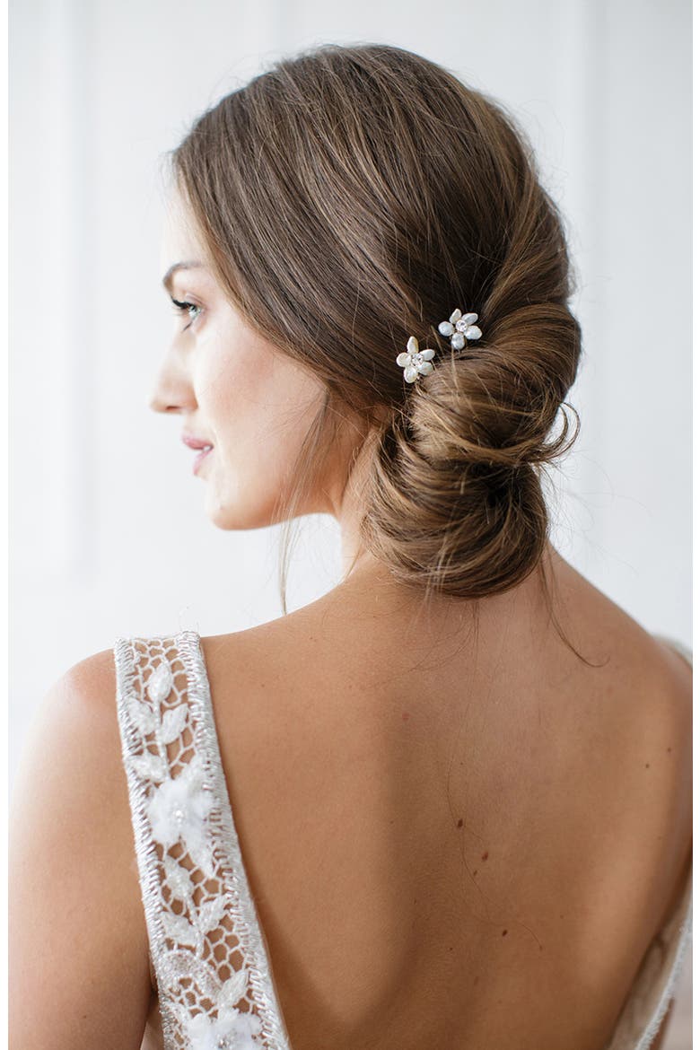 Rosalie Set of Hair Pins (Nordstrom Exclusive), Alternate, color, SILVER