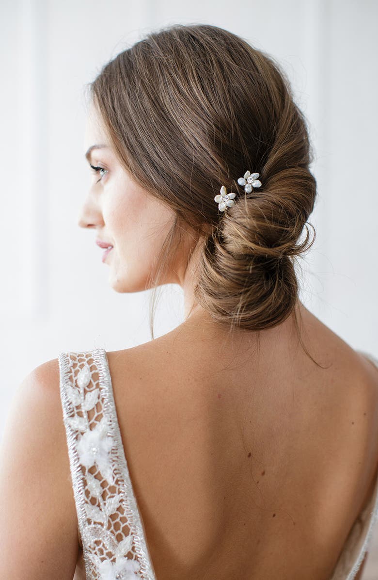 Brides & Hairpins Rosalie Set of Hair Pins, Alternate, color, Silver