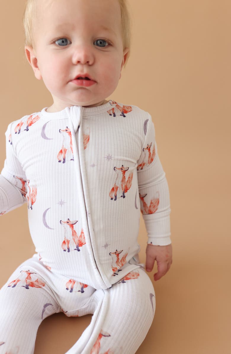 Posh Peanut Fennec Convertible Zip-Up Footie, Alternate, color, Beige