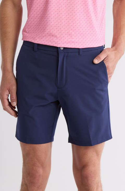 8-Inch Solid Flat Front Golf Shorts