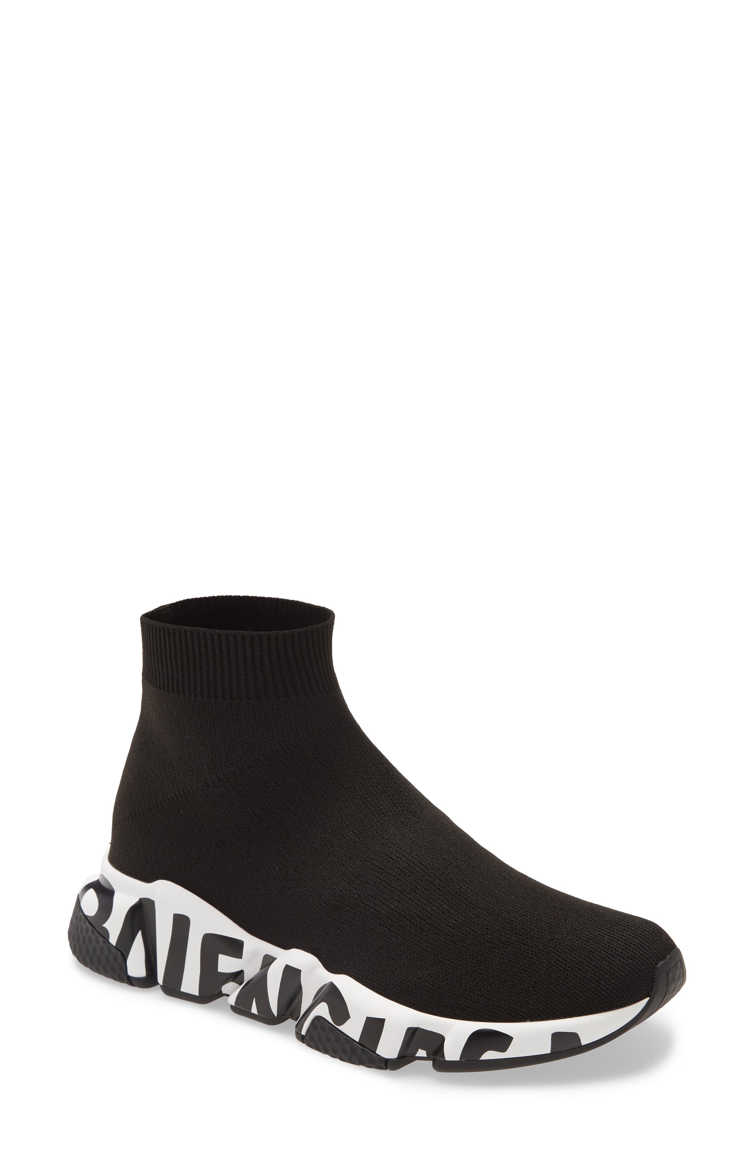 Balenciaga Mid Speed Sock Sneaker, Main, color, 