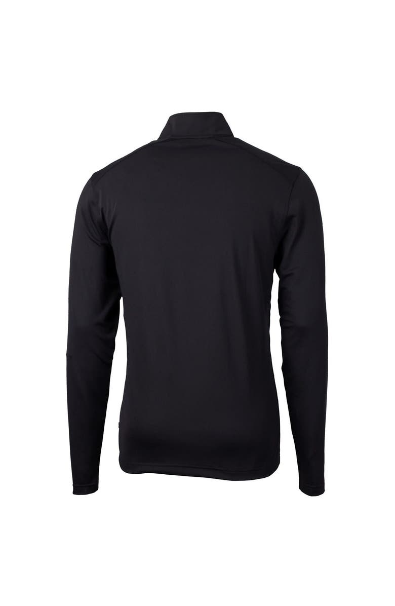 Cutter & Buck Men's Cutter & Buck Black Arizona Cardinals Throwback Logo Virtue Eco Pique Recycled Quarter-Zip Pullover Top, Alternate, color,