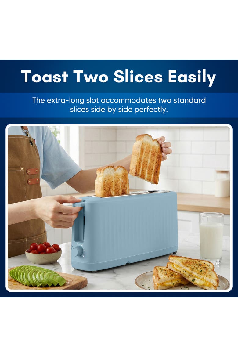 2-Slice Long Slot Toaster, Alternate, color, Blue