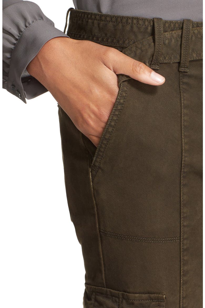 'Surplus' Stretch Twill Skinny Cargo Pants, Alternate, color, DARK MOSS